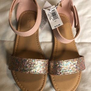 Pink sparkly sandals